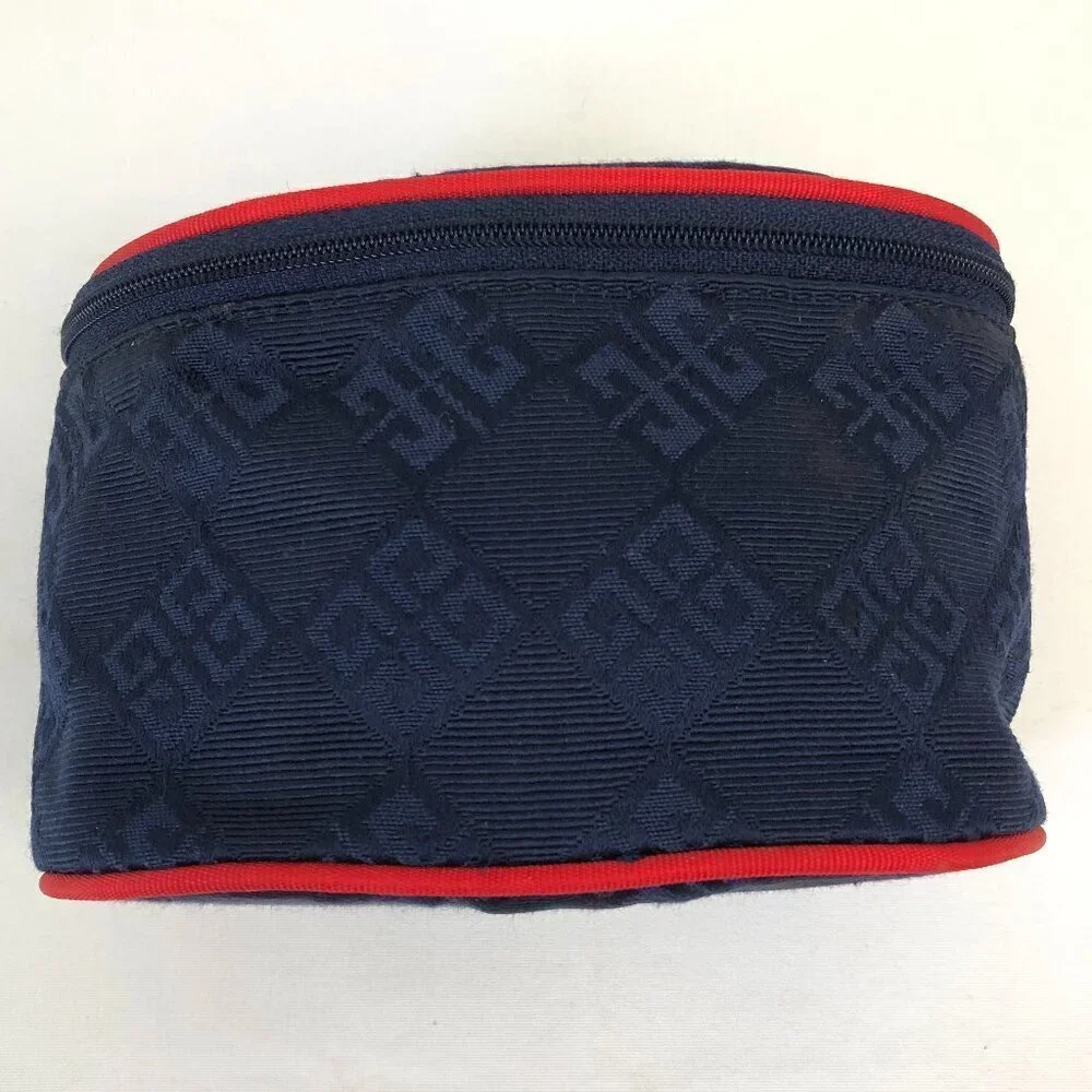 Givenchy Blue And Red Makeup Bag With Mirror